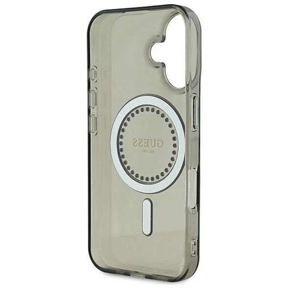 Guess Guess GUHMP16SPFTDTEK iPhone 16 6.1" czarny/black hardcase IML Rhinestones MagSafe