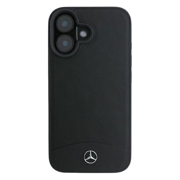Mercedes Mercedes MEHMP16S23RBARK iPhone 16 6.1" czarny/black hardcase Textured And Plain Leather MagSafe