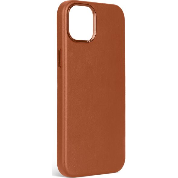 Δερμάτινη Θήκη Πλάτης Decoded για iPhone 15 Plus Tan