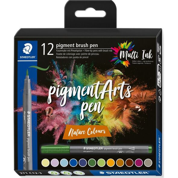 STAEDTLER MultiInk Pigment Arts πινέλο 12 τεμ. Σετ Φύση λιανική