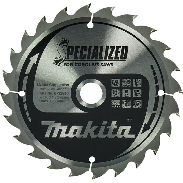 Makita PIÅA SPIEKOWA DO DREWNA SPECJALIZED 165*20MM 24Z