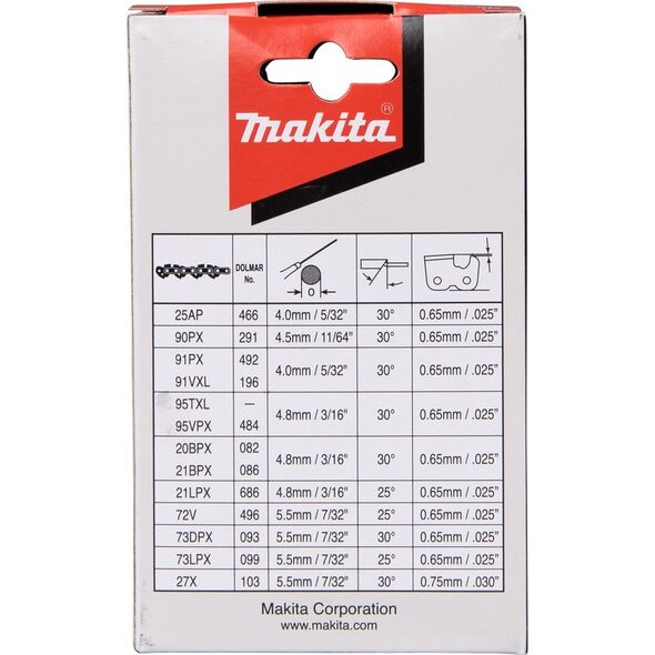 Λάμα αλυσίδας 25CM με βήμα 3/8'' και πλάτος αυλακιού 1.1MM DUC254