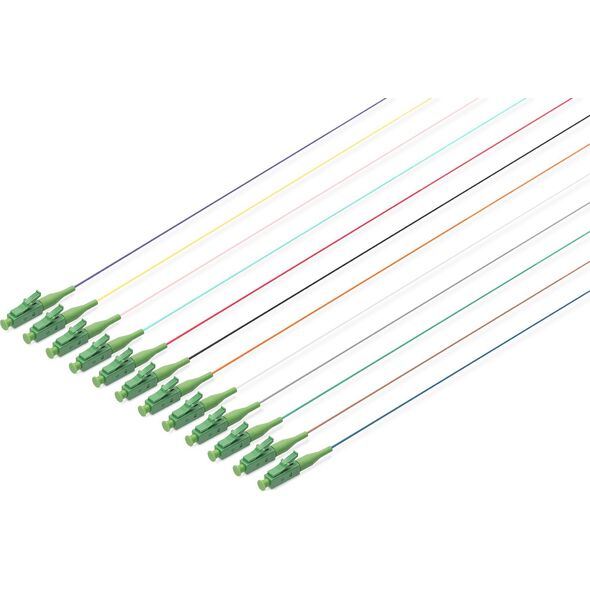 Digitus Pigtail οπτική ίνα 12τμχ, LC/APC simplex, SM 9/125,OS2 2μ, 12 χρώματα