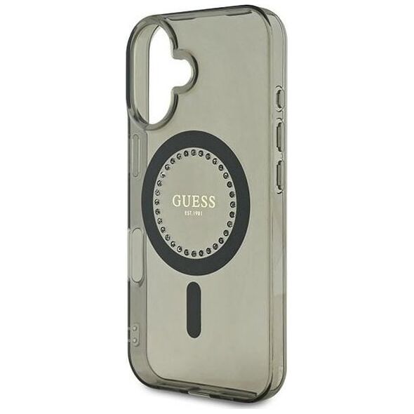 Guess Guess GUHMP16MPFTDTEK iPhone 16 Plus 6.7" czarny/black hardcase IML Rhinestones MagSafe