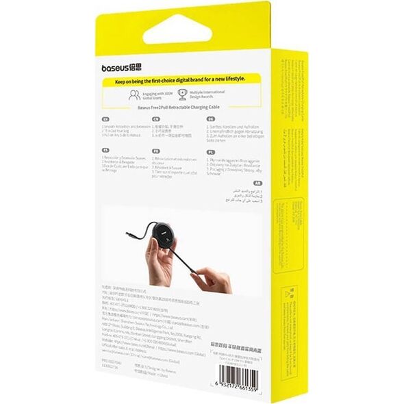 Kabel USB Baseus Kabel USB Baseus Free2Pull USB-C do iP 20W 1m (czarny)
