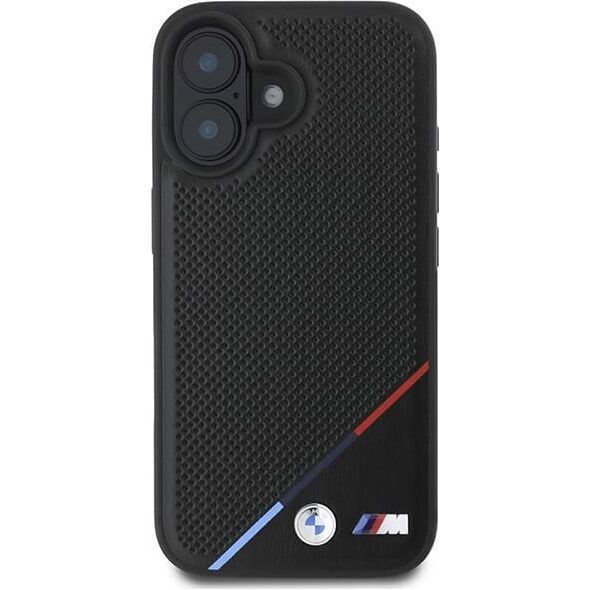 BMW BMW BMHMP16M23PUPDK iPhone 16 Plus 6.7" czarny/black hardcase M Perforated Tricolor Line MagSafe