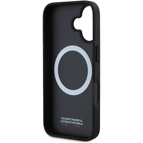 BMW BMW BMHMP16M23PUPDK iPhone 16 Plus 6.7" czarny/black hardcase M Perforated Tricolor Line MagSafe