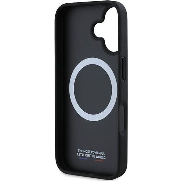 BMW BMW BMHMP16S23PUPDG iPhone 16 6.1" szary/grey hardcase M Perforated Tricolor Line MagSafe