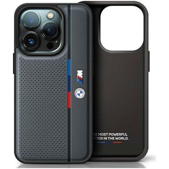BMW BMW BMHCP16L23PUPVA iPhone 16 Pro 6.3" antracyt/anthracite hardcase M Perforated Tricolor Detail Line