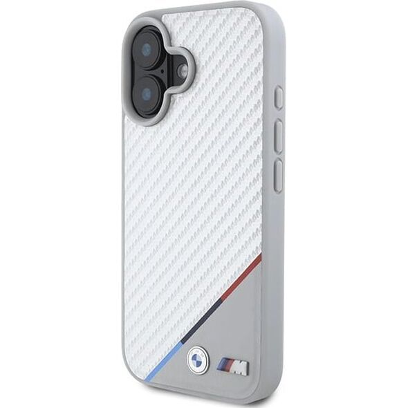 BMW BMW BMHMP16S23PUDTS iPhone 16 6.1" szary/grey hardcase M Carbon Tricolor Line MagSafe