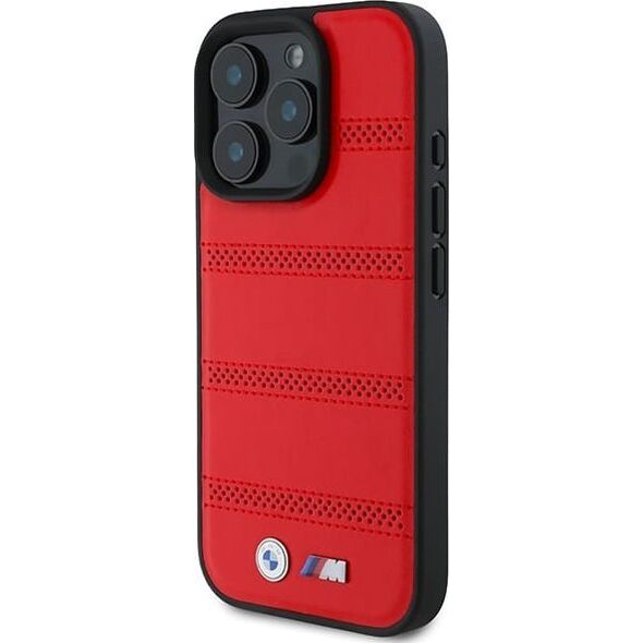 BMW BMW BMHMP16L23PUSPR iPhone 16 Pro 6.3" czerwony/red hardcase M Perforated And Stitched Line MagSafe