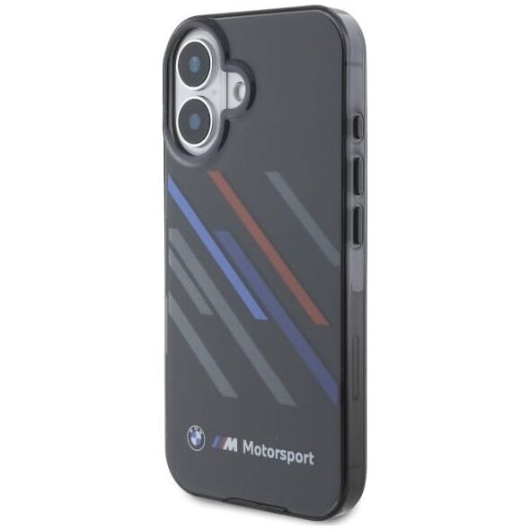 BMW BMW BMHCP16M23HTRAK iPhone 16 Plus 6.7" czarny/black hardcase Motosport IML Random Stripes