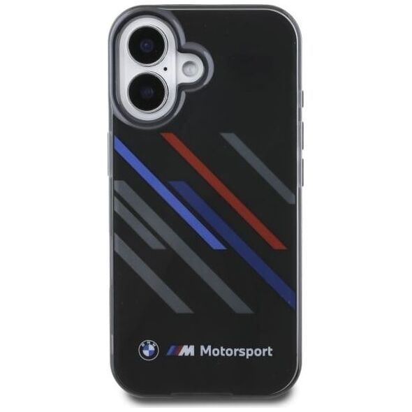 BMW BMW BMHCP16M23HTRAK iPhone 16 Plus 6.7" czarny/black hardcase Motosport IML Random Stripes