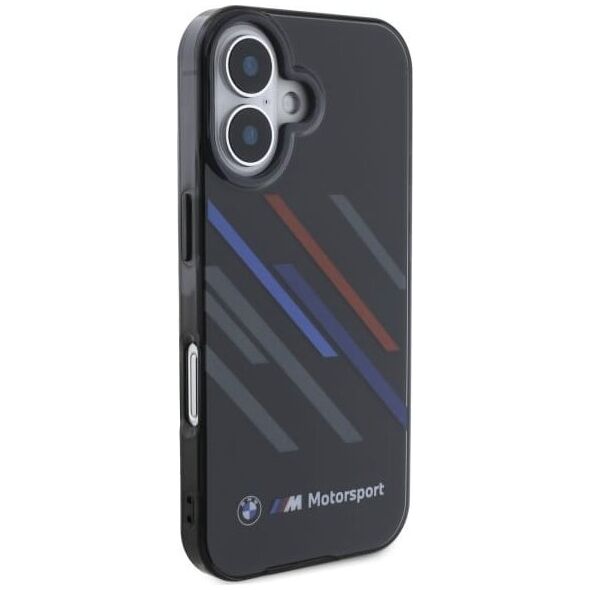 BMW BMW BMHCP16M23HTRAK iPhone 16 Plus 6.7" czarny/black hardcase Motosport IML Random Stripes