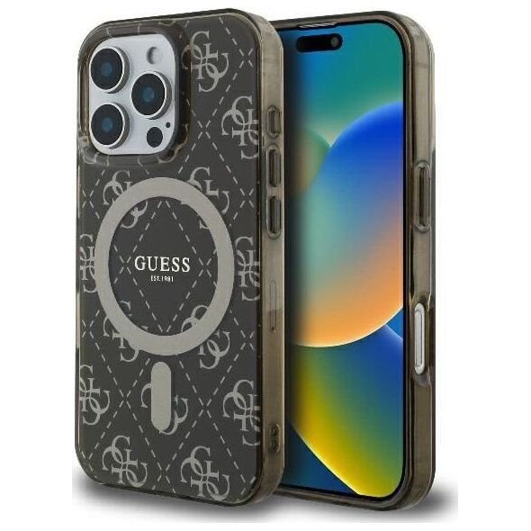Guess Guess GUHMP16LH4DTEW iPhone 16 Pro 6.3" brązowy/brown hardcase IML 4G Background MagSafe