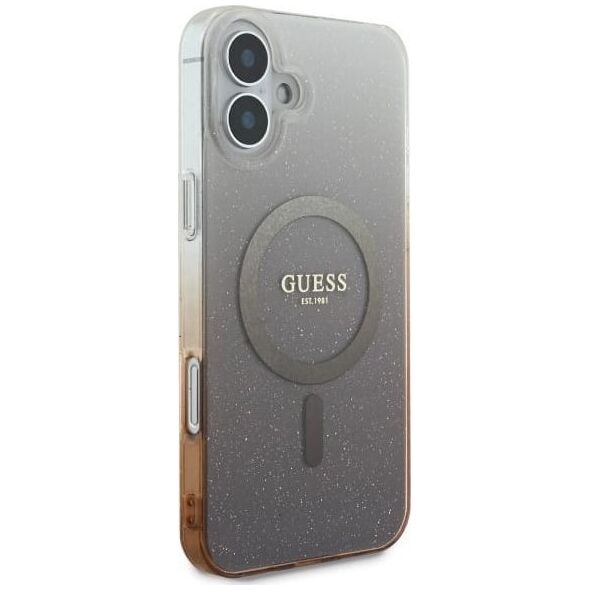 Guess Guess GUHMP16MHGRCELW iPhone 16 Plus 6.7" brązowy/brown hardcase IML Glitter Gradient MagSafe