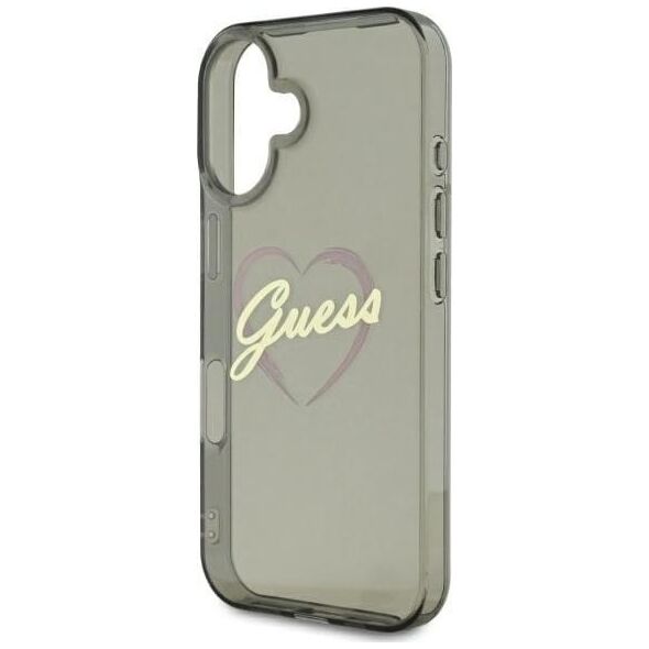Guess Guess GUHCP16MHCHGSPK iPhone 16 Plus 6.7" czarny/black hardcase IML Heart