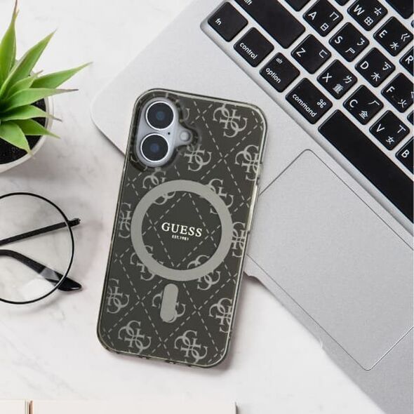 Guess Guess GUHMP16XH4DTEW iPhone 16 Pro Max 6.9" brązowy/brown hardcase IML 4G Background MagSafe