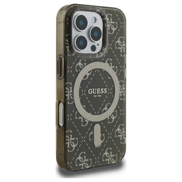 Guess Guess GUHMP16XH4DTEW iPhone 16 Pro Max 6.9" brązowy/brown hardcase IML 4G Background MagSafe