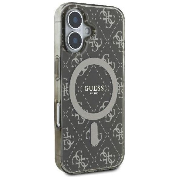 Guess Guess GUHMP16SH4DTEW iPhone 16 6.1" brązowy/brown hardcase IML 4G Background MagSafe