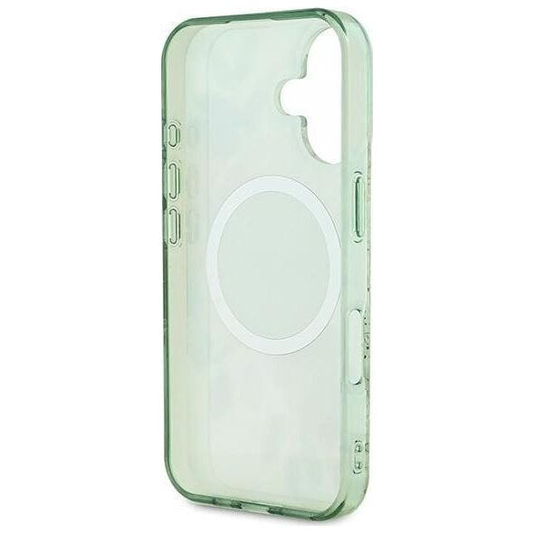 Guess Guess GUHMP16MHFWBDCEN iPhone 16 Plus 6.7" zielony/green hardcase IML Flower & Tonal Circle MagSafe