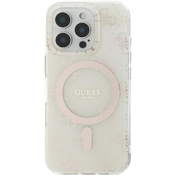 Guess Guess GUHMP16SH4DTEH iPhone 16 6.1" biały/white hardcase IML 4G Background MagSafe