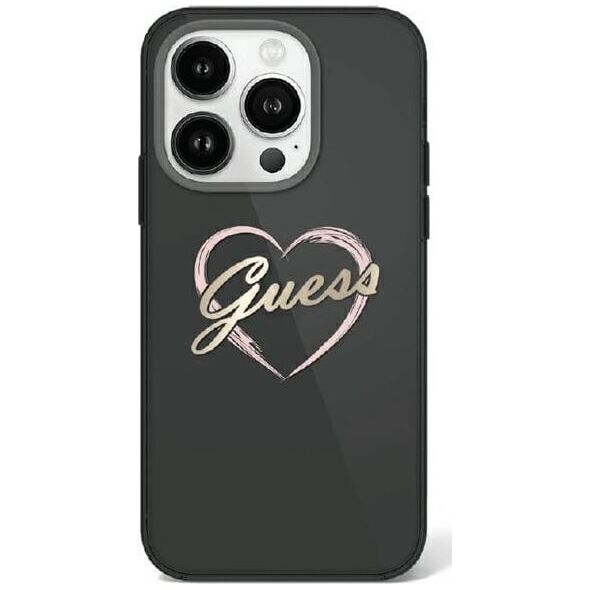 Guess Guess GUHCP16XHCHGSPK iPhone 16 Pro Max 6.9" czarny/black hardcase IML Heart