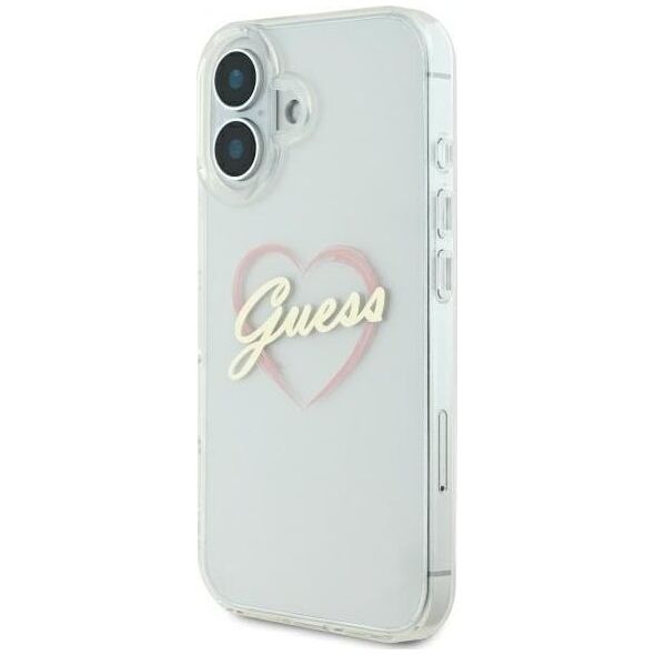 Guess Guess GUHCP16MHCHGSPT iPhone 16 plus 6.7" przeźroczysty/transparent hardcase IML Heart