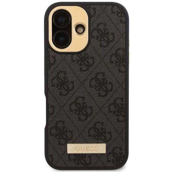 Guess Guess GUHMP16MU4GPRK iPhone 16 Plus 6.7" czarny/black hardcase 4G Logo Plate MagSafe