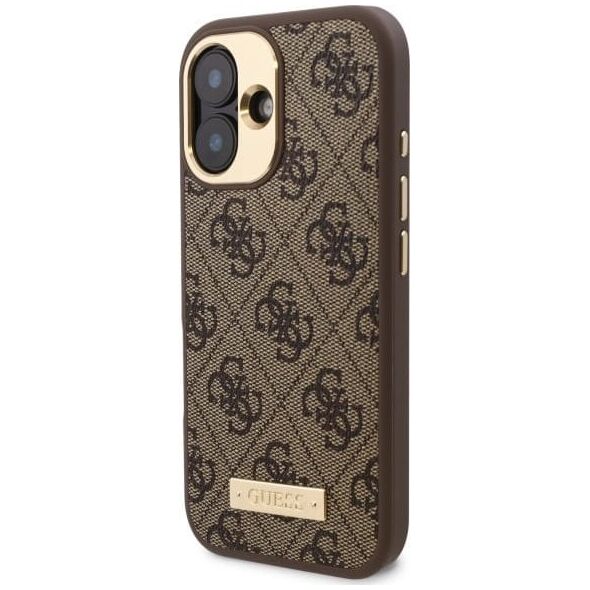 Guess GuessGUHMP16MU4GPRW iPhone 16 Plus 6.7" brązowy/brown hardcase 4G Logo Plate MagSafe