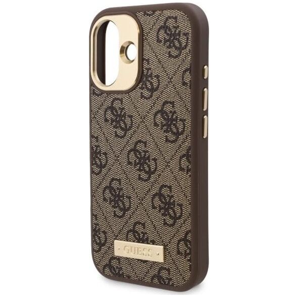 Guess GuessGUHMP16MU4GPRW iPhone 16 Plus 6.7" brązowy/brown hardcase 4G Logo Plate MagSafe
