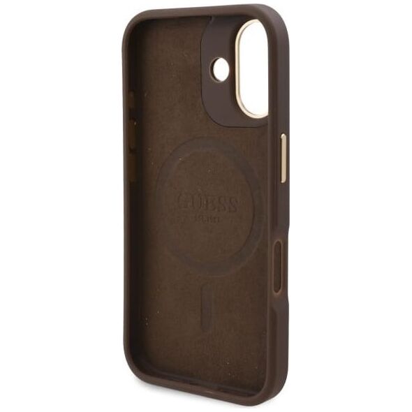 Guess GuessGUHMP16MU4GPRW iPhone 16 Plus 6.7" brązowy/brown hardcase 4G Logo Plate MagSafe
