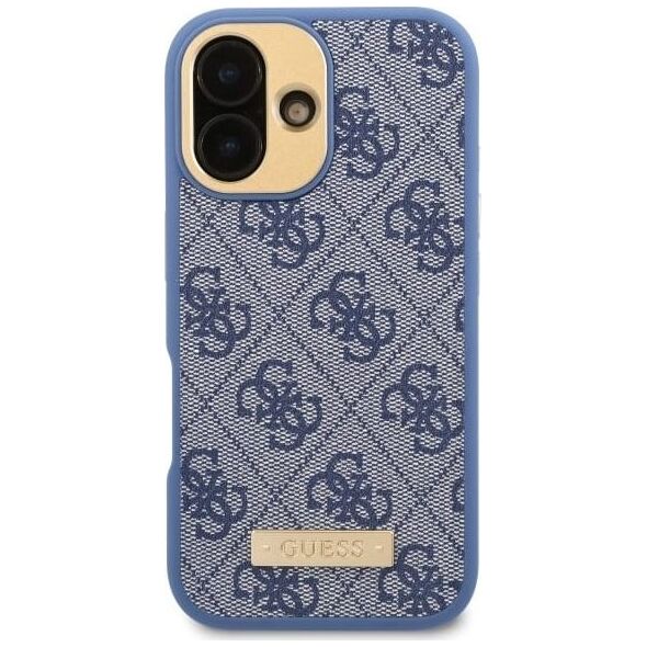 Guess Guess GUHMP16MU4GPRB iPhone 16 Plus 6.7" niebieski/blue hardcase 4G Logo Plate MagSafe