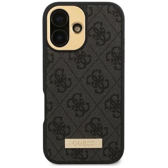 Guess Guess GUHMP16LU4GPRK iPhone 16 Pro 6.3" czarny/black hardcase 4G Logo Plate MagSafe