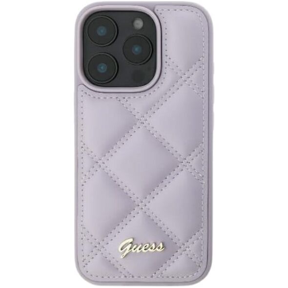 Guess Guess GUHCP16SPSQSQSU iPhone 16 6.1" jasnofioletowy/light purple hardcase Quiled Metal Logo