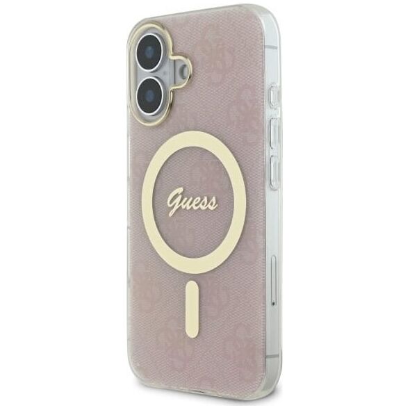 Guess Guess GUHMP16SH4STP iPhone 16 6.1" różowy/pink hardcase IML 4G MagSafe