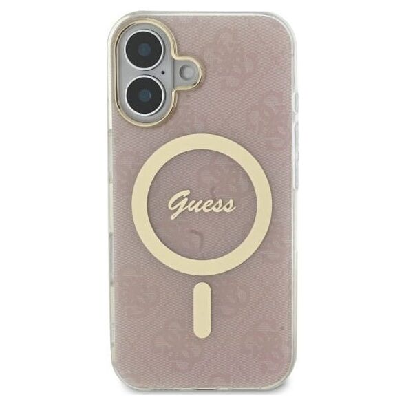 Guess Guess GUHMP16SH4STP iPhone 16 6.1" różowy/pink hardcase IML 4G MagSafe