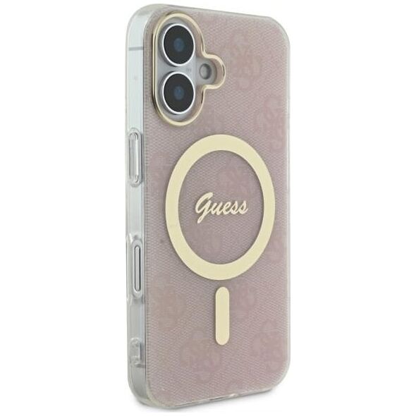 Guess Guess GUHMP16SH4STP iPhone 16 6.1" różowy/pink hardcase IML 4G MagSafe