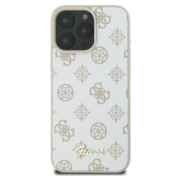 Guess Guess GUHMP16LPGPYSH iPhone 16 Pro 6.3" biały/white hardcase Peony Script Logo MagSafe