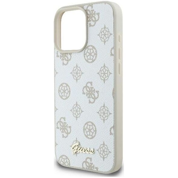 Guess Guess GUHMP16LPGPYSH iPhone 16 Pro 6.3" biały/white hardcase Peony Script Logo MagSafe