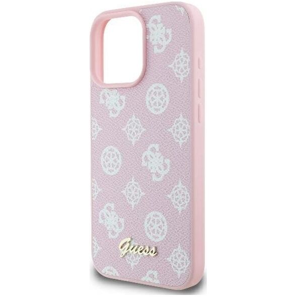 Guess Guess GUHMP16LPGPYSP iPhone 16 Pro 6.3" różowy/pink hardcase Peony Script Logo MagSafe