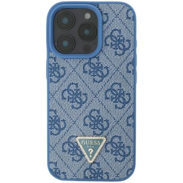 Guess Guess GUHCP16SP4TDSCPB iPhone 16 6.1" niebieski/blue hardcase Leather Metal Logo Strass Crossbody