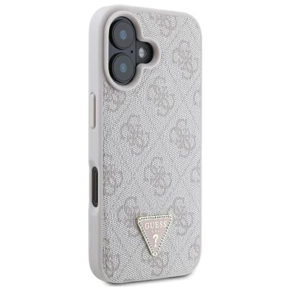 Guess Guess GUHCP16SP4TDSCPP iPhone 16 6.1" różowy/pink hardcase Leather Metal Logo Strass Crossbody