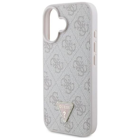 Guess Guess GUHCP16SP4TDSCPP iPhone 16 6.1" różowy/pink hardcase Leather Metal Logo Strass Crossbody