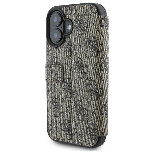 Guess Guess GUBKP16M4GMGBR iPhone 16 Plus 6.7" brązowy/brown book 4G Metal Logo