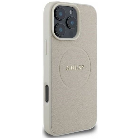 Guess Guess GUHMP16XPGHSMME iPhone 16 Pro Max 6.9" hardcase Grained Ring MagSafe beżowy