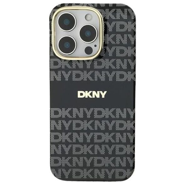 DKNY DKNY DKHMP16XHRHSEK iPhone 16 Pro Max 6.9" czarny/black hardcase Repeat Texture Pattern With Stripe