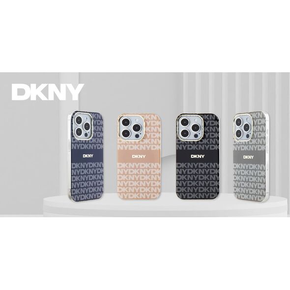 DKNY DKNY DKHMP16XHRHSEP iPhone 16 Pro Max 6.9" różowy/pink hardcase Repeat Texture Pattern With Stripe