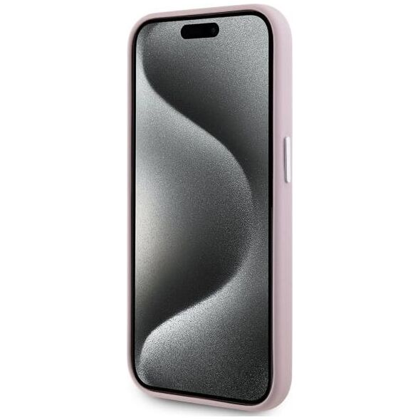 Karl Lagerfeld Karl Lagerfeld KLHMP15LPGMSRPP iPhone 15  Pro 6.1" różowy/pink hardcase FW Metal Plate MagSafe