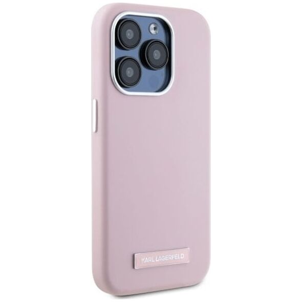 Karl Lagerfeld Karl Lagerfeld KLHMP15XPGMSRPP iPhone 15  Pro Max 6.7" różowy/pink hardcase FW Metal Plate MagSafe